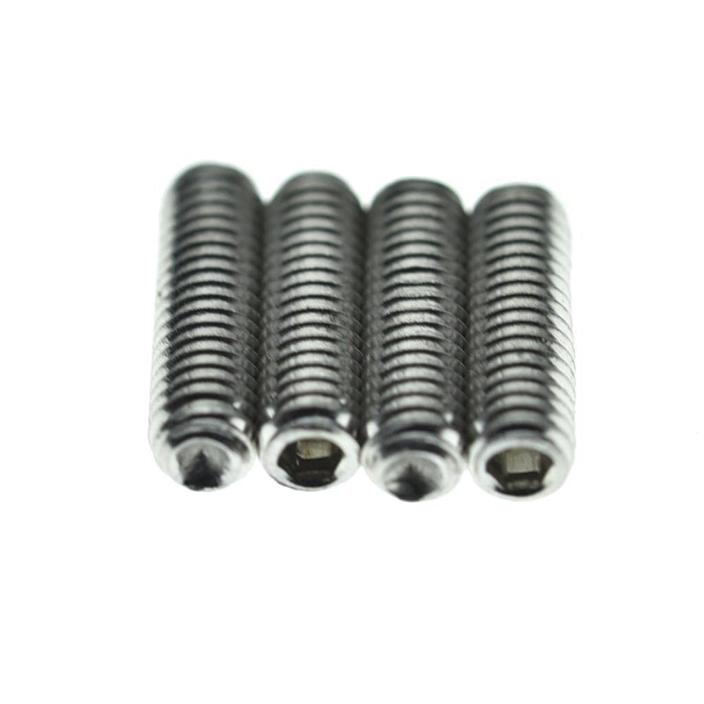 Dopro 100 Pack Us #4 40 X 3/8'' Stainless Steel Guitar Bridge Saddle Height Adjustment Screws
